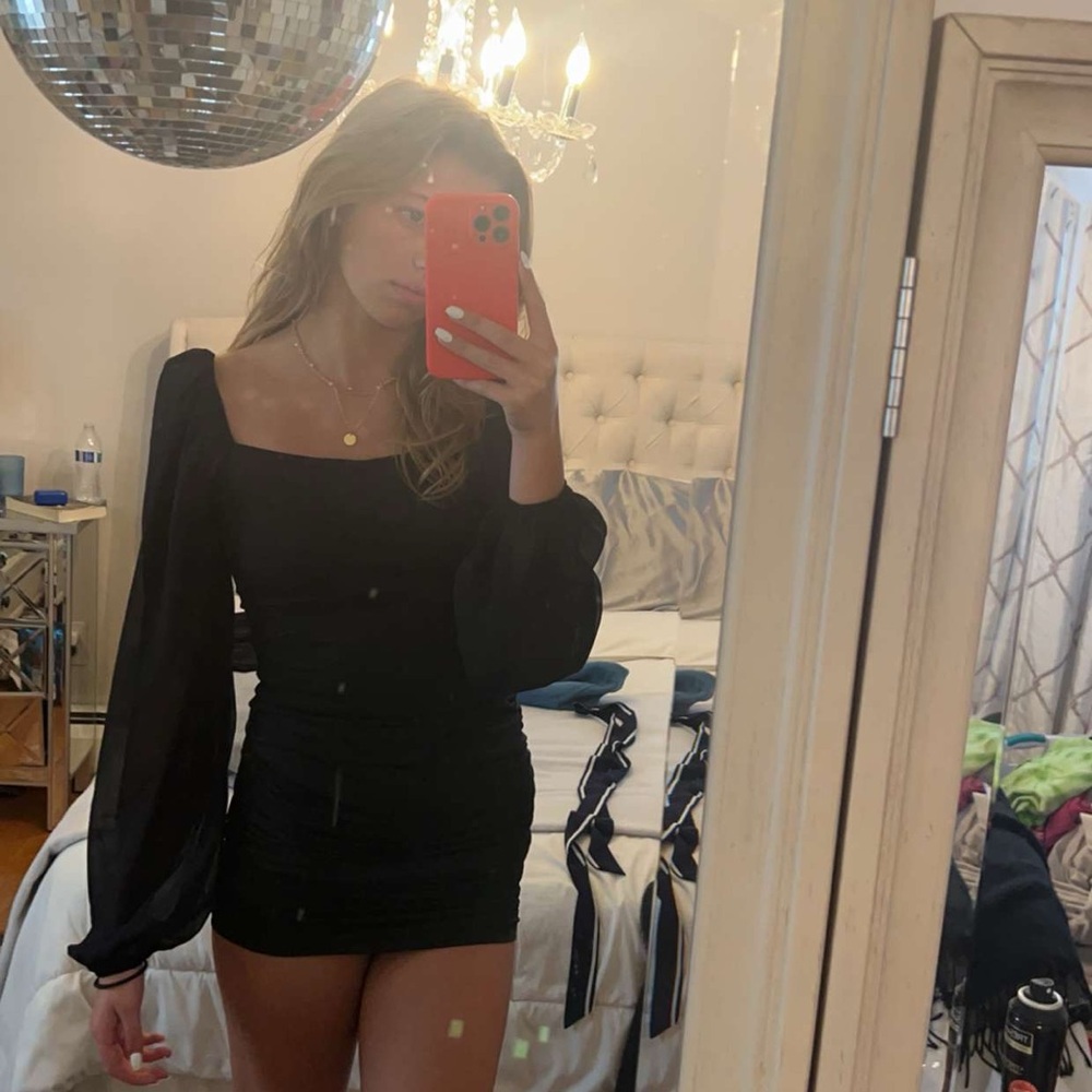 Black mini dress